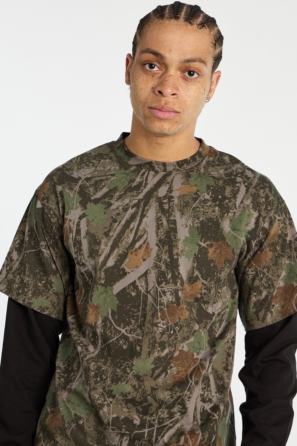 T-shirt à manches longues superposé camouflage Zoo York homme T-shirt à manches longues superposé camouflage Zoo York homme