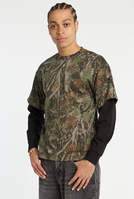 T-shirt à manches longues superposé camouflage Zoo York homme