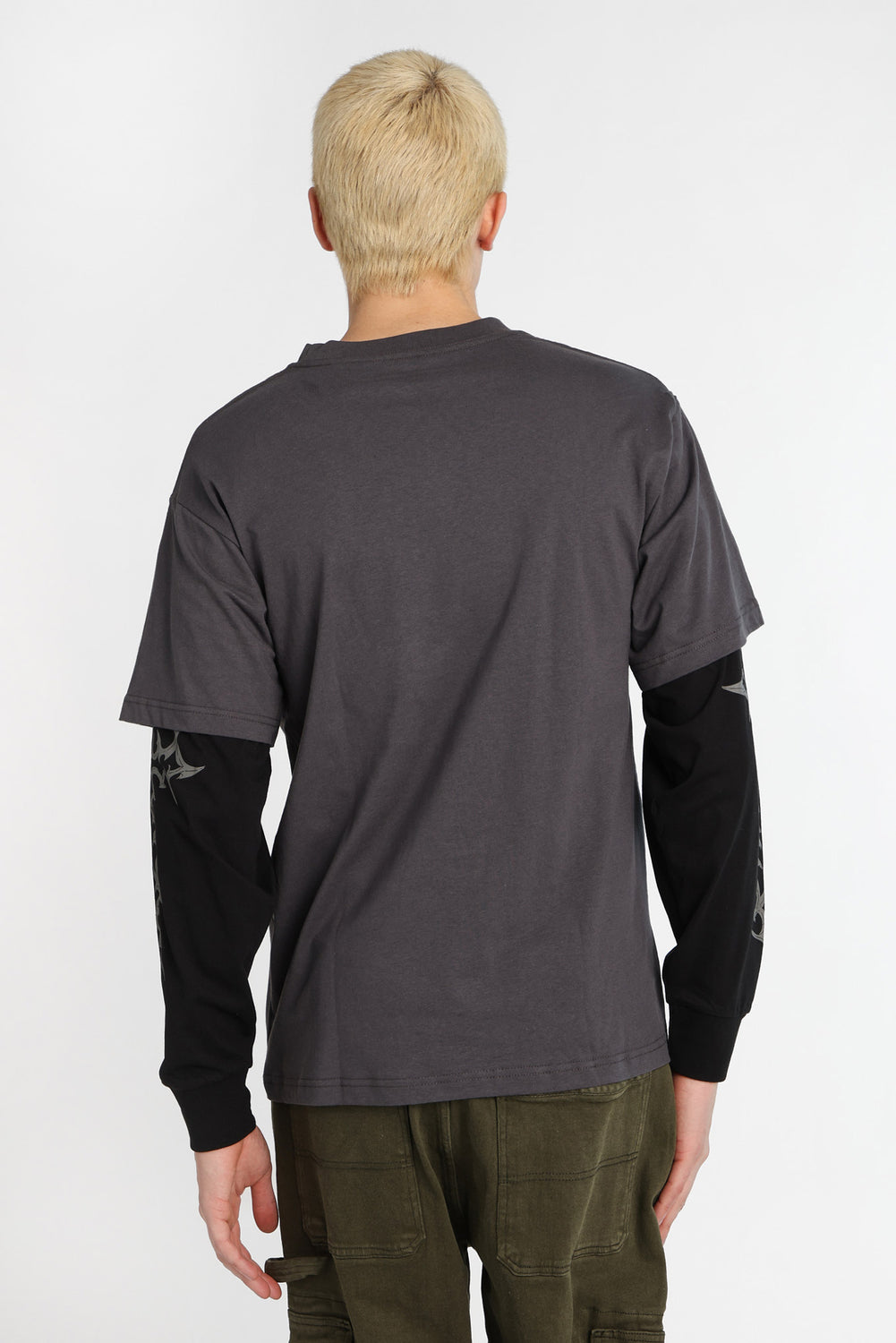 Arsenic Skull Graphic Long Sleeve 2-Fer Tee Arsenic Skull Graphic Long Sleeve 2-Fer Tee