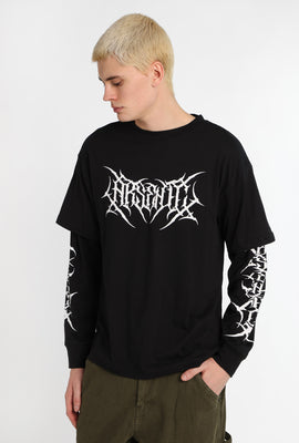 Arsenic Gothic Logo Long Sleeve 2-Fer Tee
