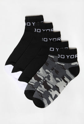 Zoo York Mens 5-Pack Camo Athletic Ankle Socks