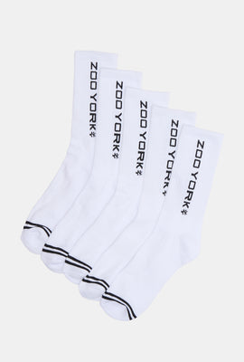 Zoo York Mens 5-Pack Athletic Crew Socks