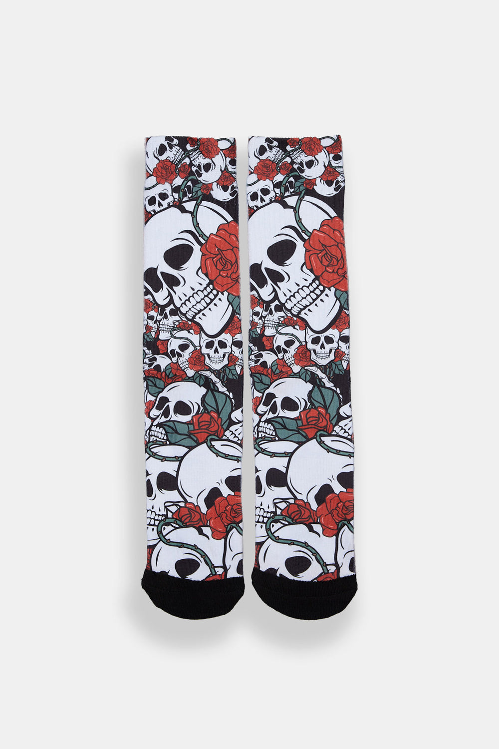 Chaussettes imprimées roses et crânes Zoo York Chaussettes imprimées roses et crânes Zoo York