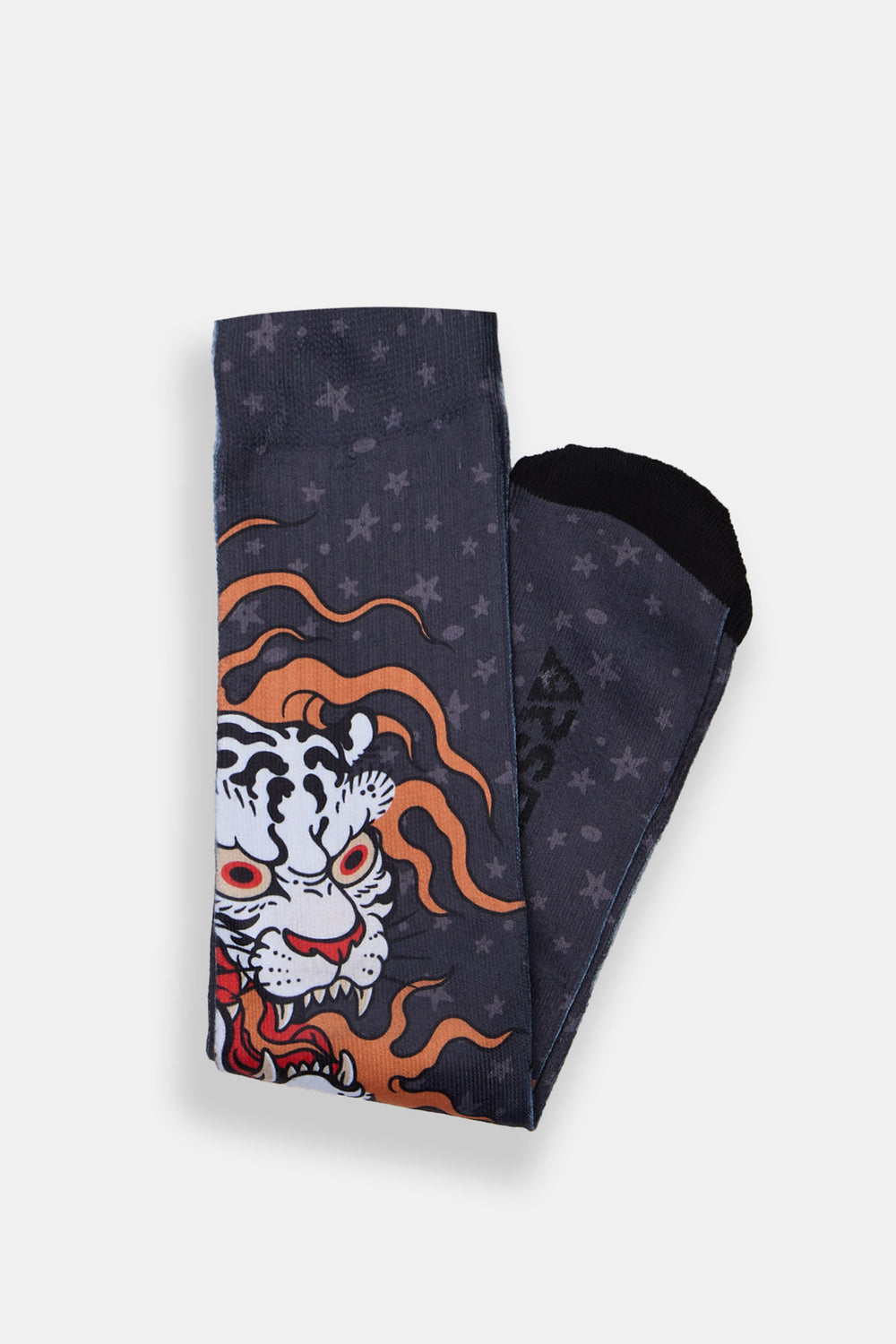 Arsenic Flame Tiger Printed Crew Socks Arsenic Flame Tiger Printed Crew Socks