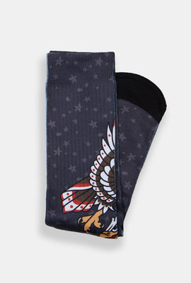 Arsenic Eagle Printed Crew Socks
