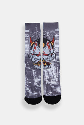 Chaussettes imprimées diable Arsenic