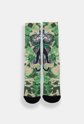 Chaussettes imprimées jaguar et cobra Arsenic
