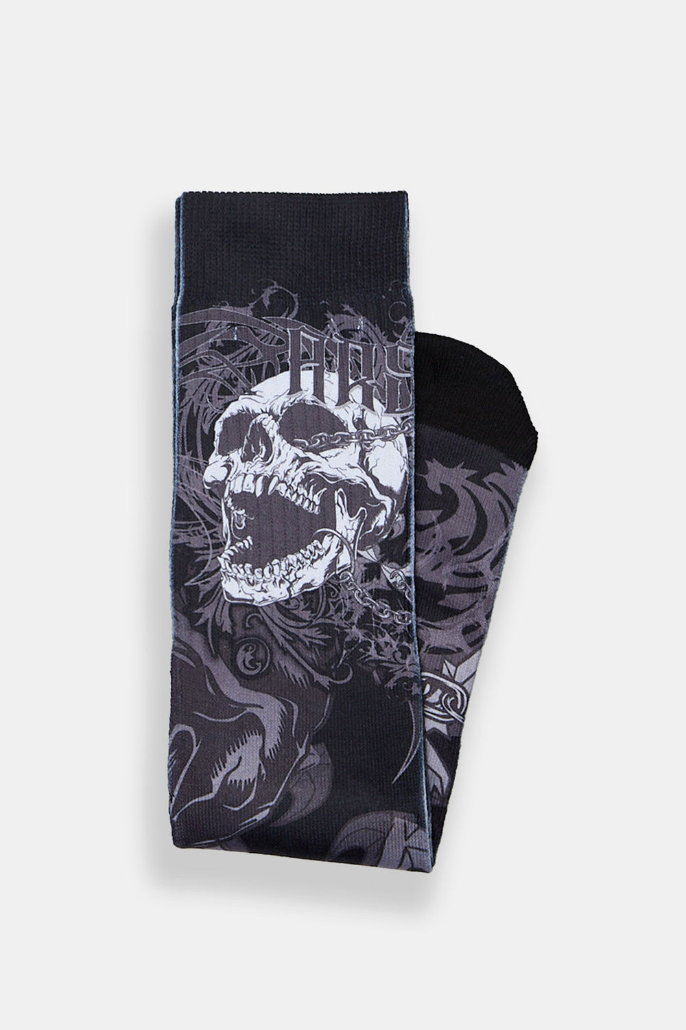 Arsenic Screaming Skull Printed Crew Socks Arsenic Screaming Skull Printed Crew Socks