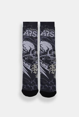 Chaussettes imprimées crâne Arsenic