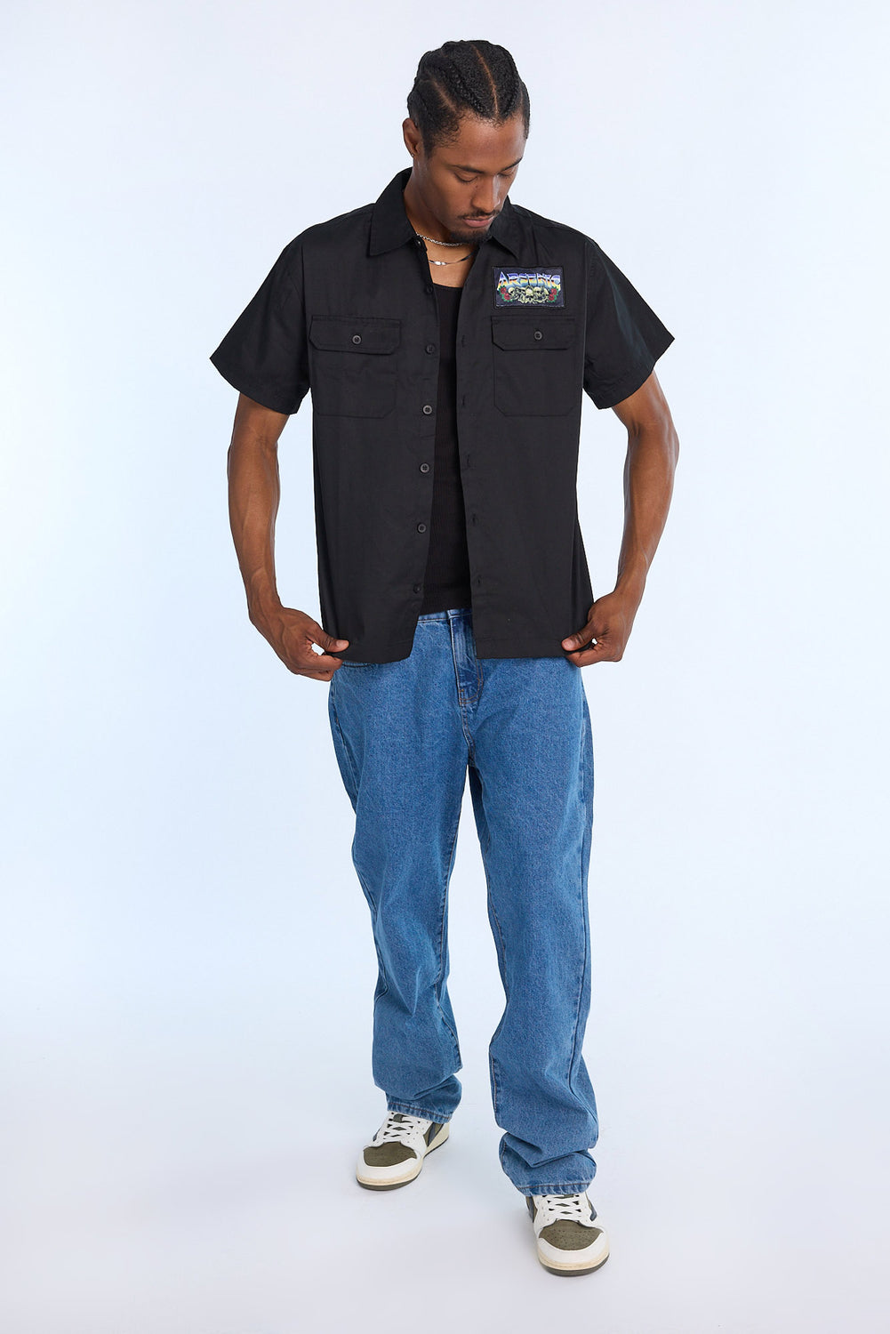 Chemise en sergé faucheur en flammes Arsenic homme Chemise en sergé faucheur en flammes Arsenic homme - West49