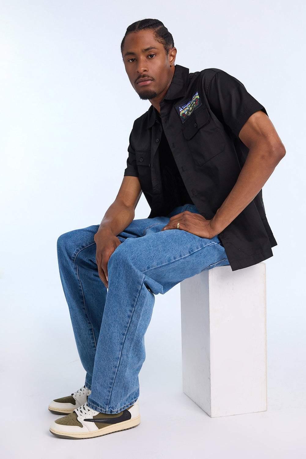 Chemise en sergé faucheur en flammes Arsenic homme Chemise en sergé faucheur en flammes Arsenic homme - West49