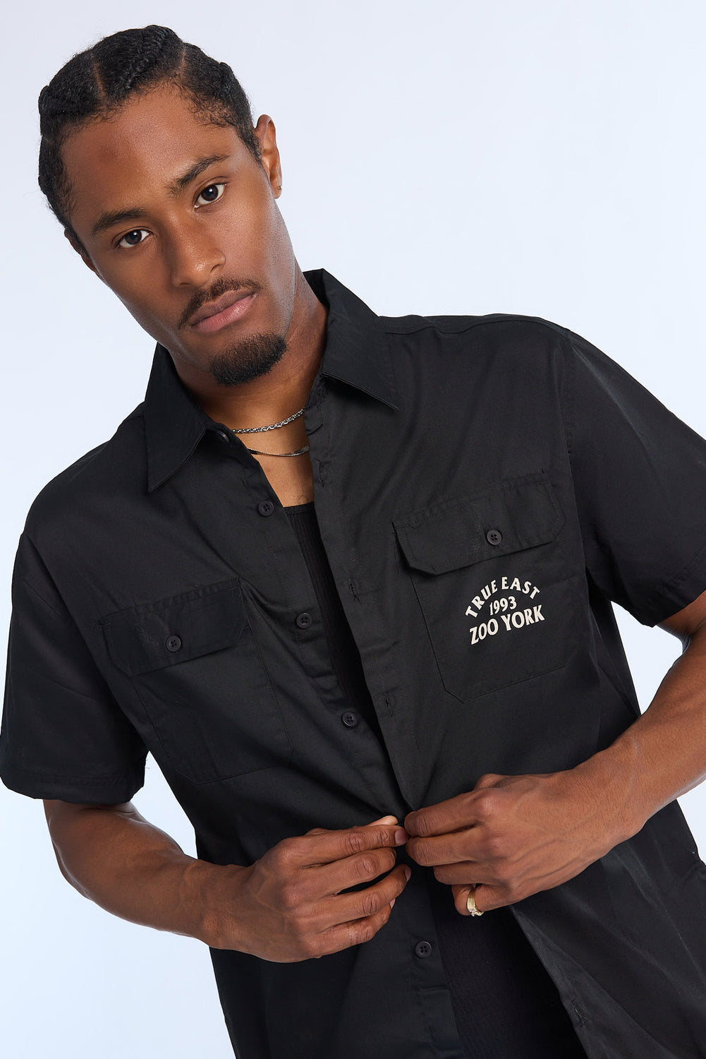 Zoo York Mens True East 1993 Twill Button-Up Zoo York Mens True East 1993 Twill Button-Up