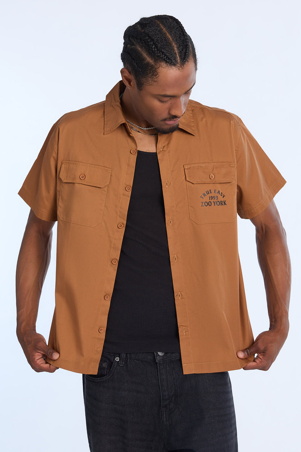 Zoo York Mens True East 1993 Twill Button-Up Zoo York Mens True East 1993 Twill Button-Up