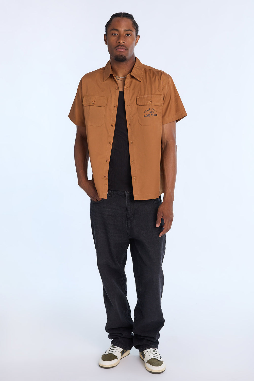 Zoo York Mens True East 1993 Twill Button-Up Zoo York Mens True East 1993 Twill Button-Up