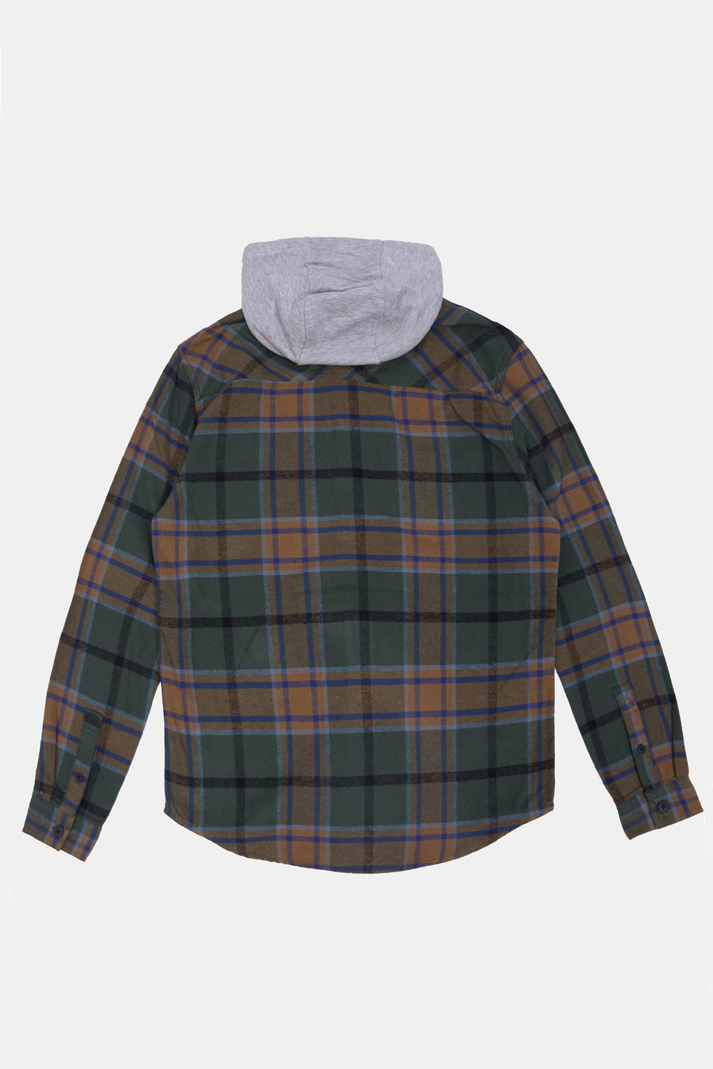 Arsenic Mens Hooded Plaid Button-Up Arsenic Mens Hooded Plaid Button-Up