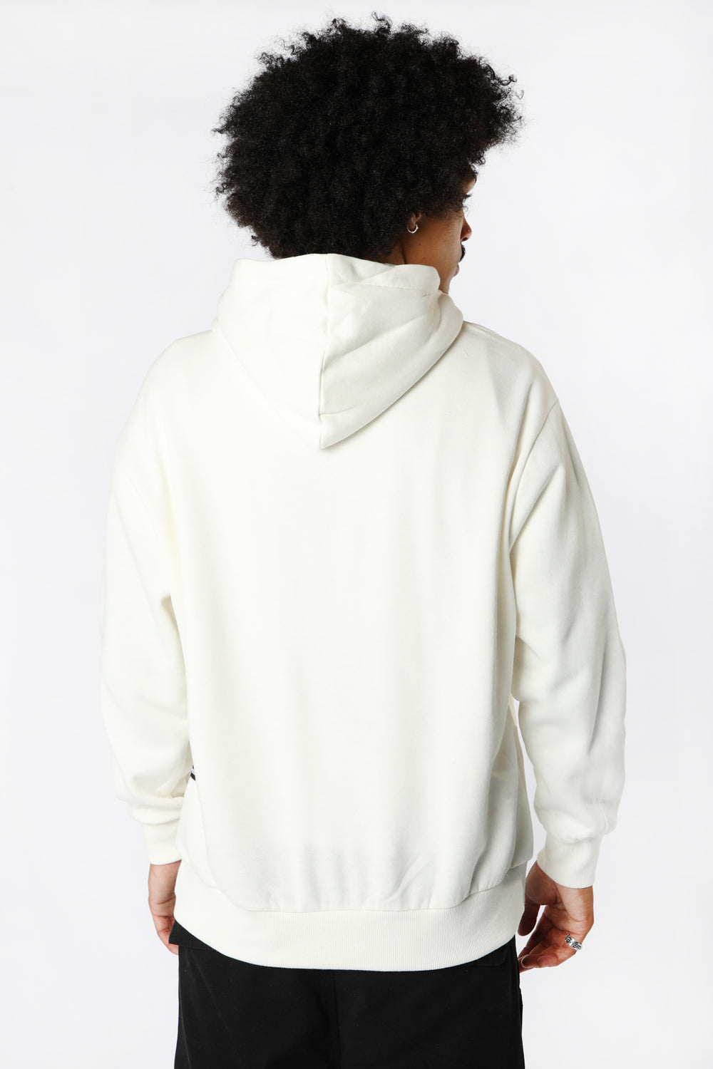 Zoo York Unisex Large Print Logo Hoodie Off White