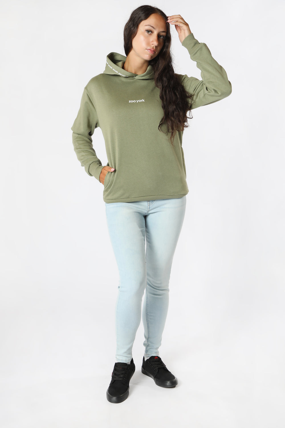 Zoo York Unisex Small Logo Hoodie Sage