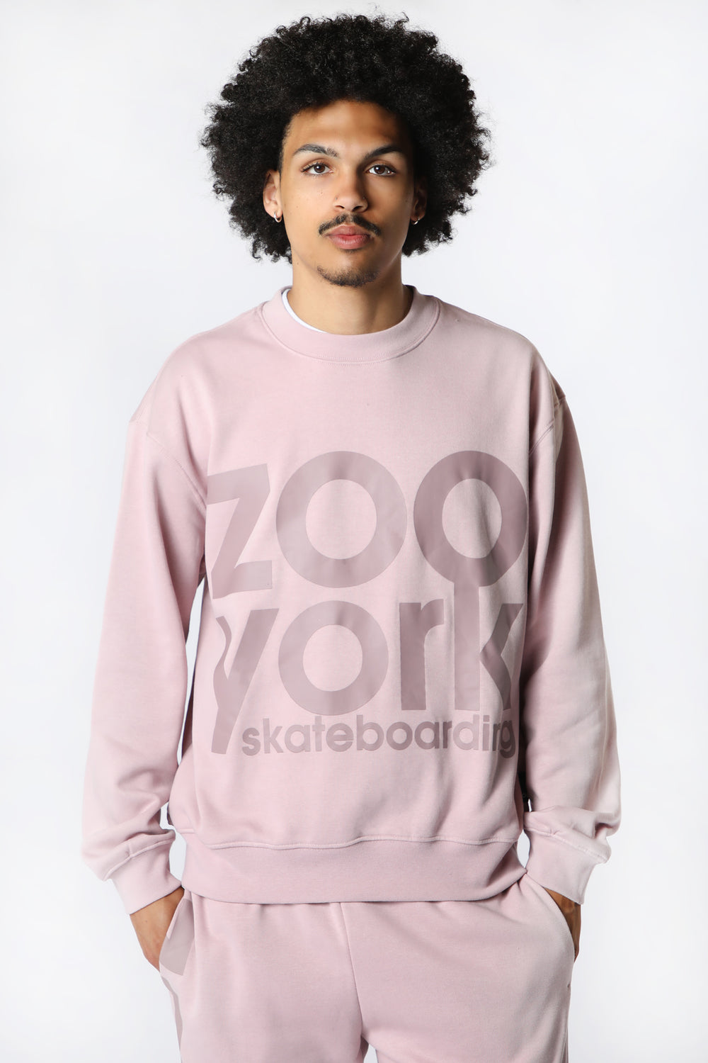 Sweatshirt Imprimé Logo Zoo York Unisexe Lilas