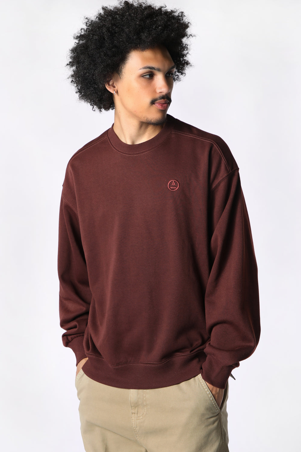 Sweatshirt Couleur Unie Amnesia Homme Fuchsia