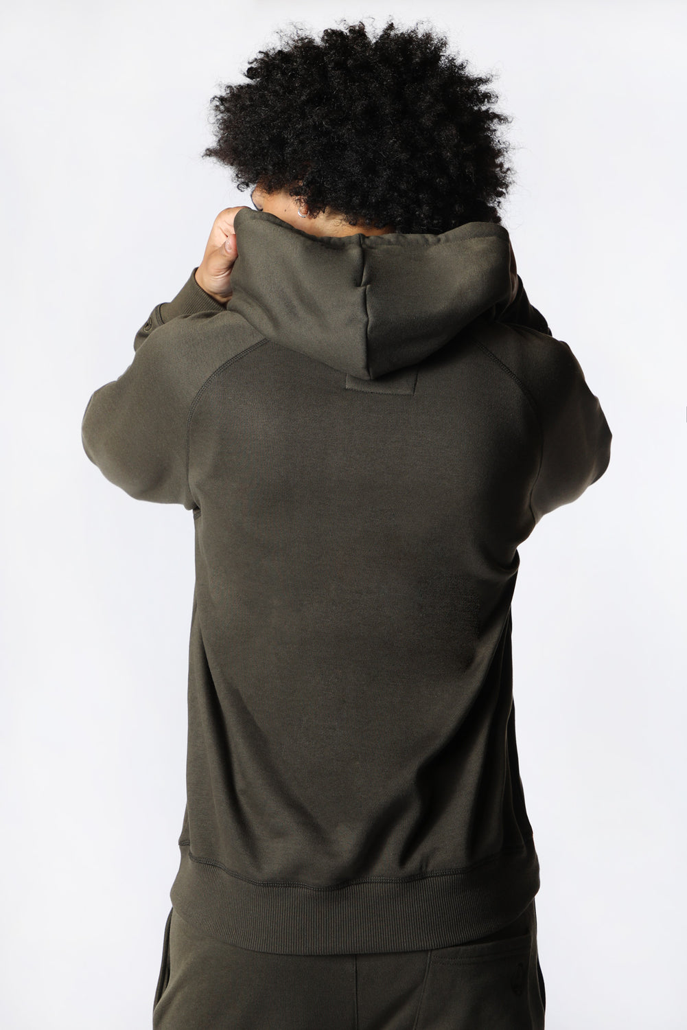 Haut à Capuchon Raglan Amnesia Homme Vert chasseur