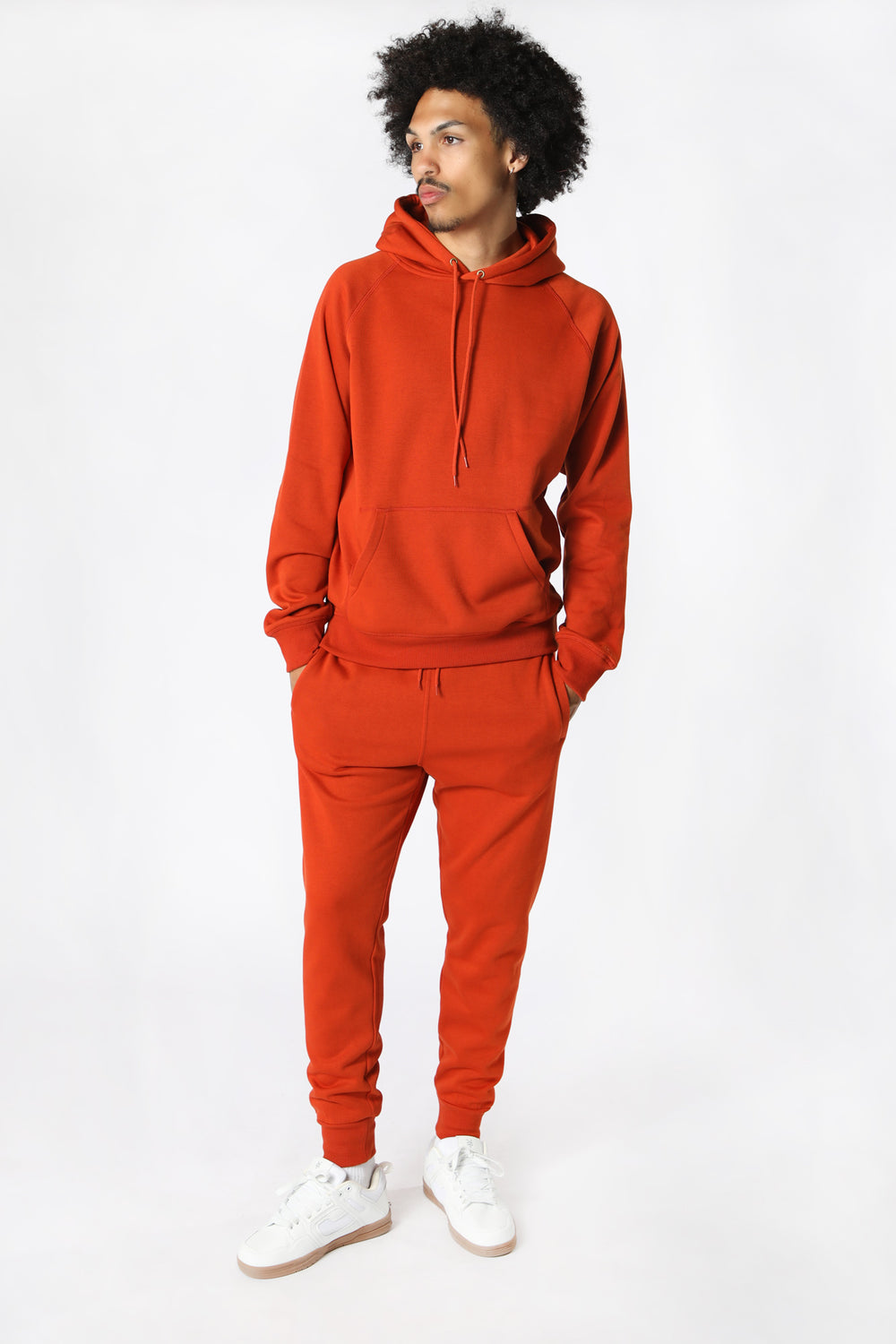 Haut à Capuchon Raglan Amnesia Homme Orange fonce