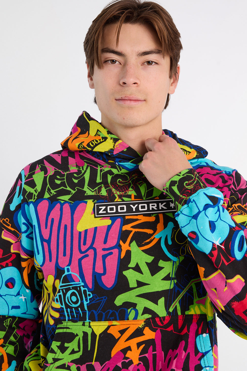 Zoo York Graffiti Print Hoodie Zoo York Graffiti Print Hoodie