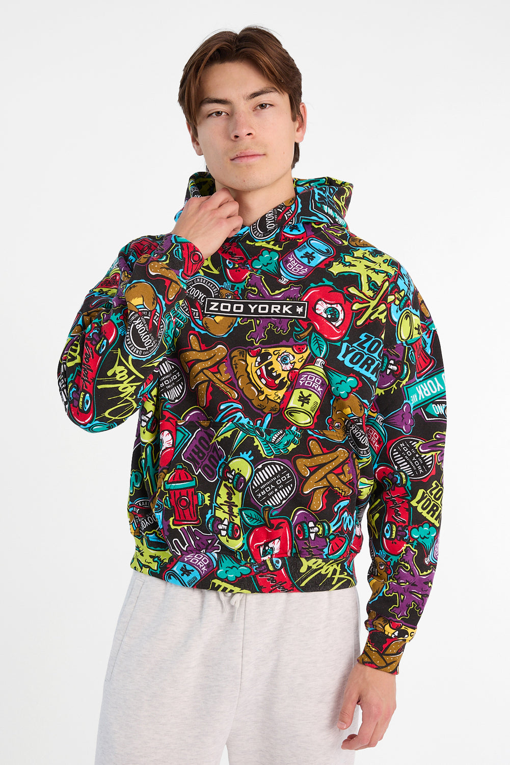 Zoo York NY Graffiti Print Hoodie Zoo York NY Graffiti Print Hoodie