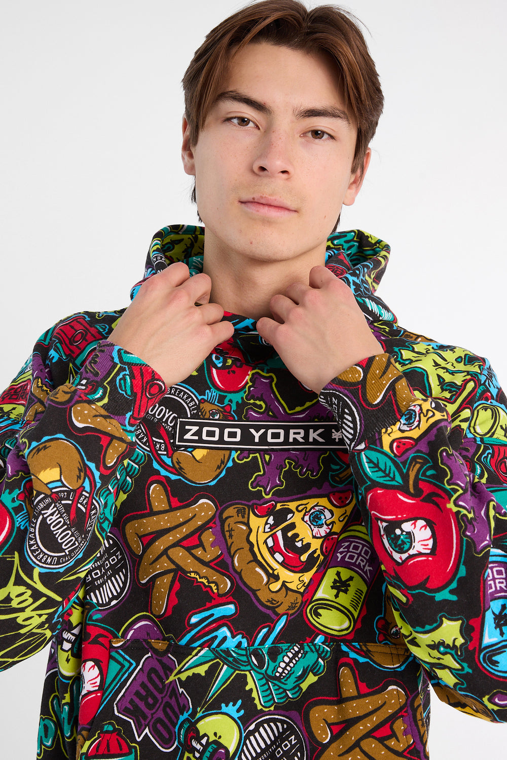 Zoo York NY Graffiti Print Hoodie Zoo York NY Graffiti Print Hoodie