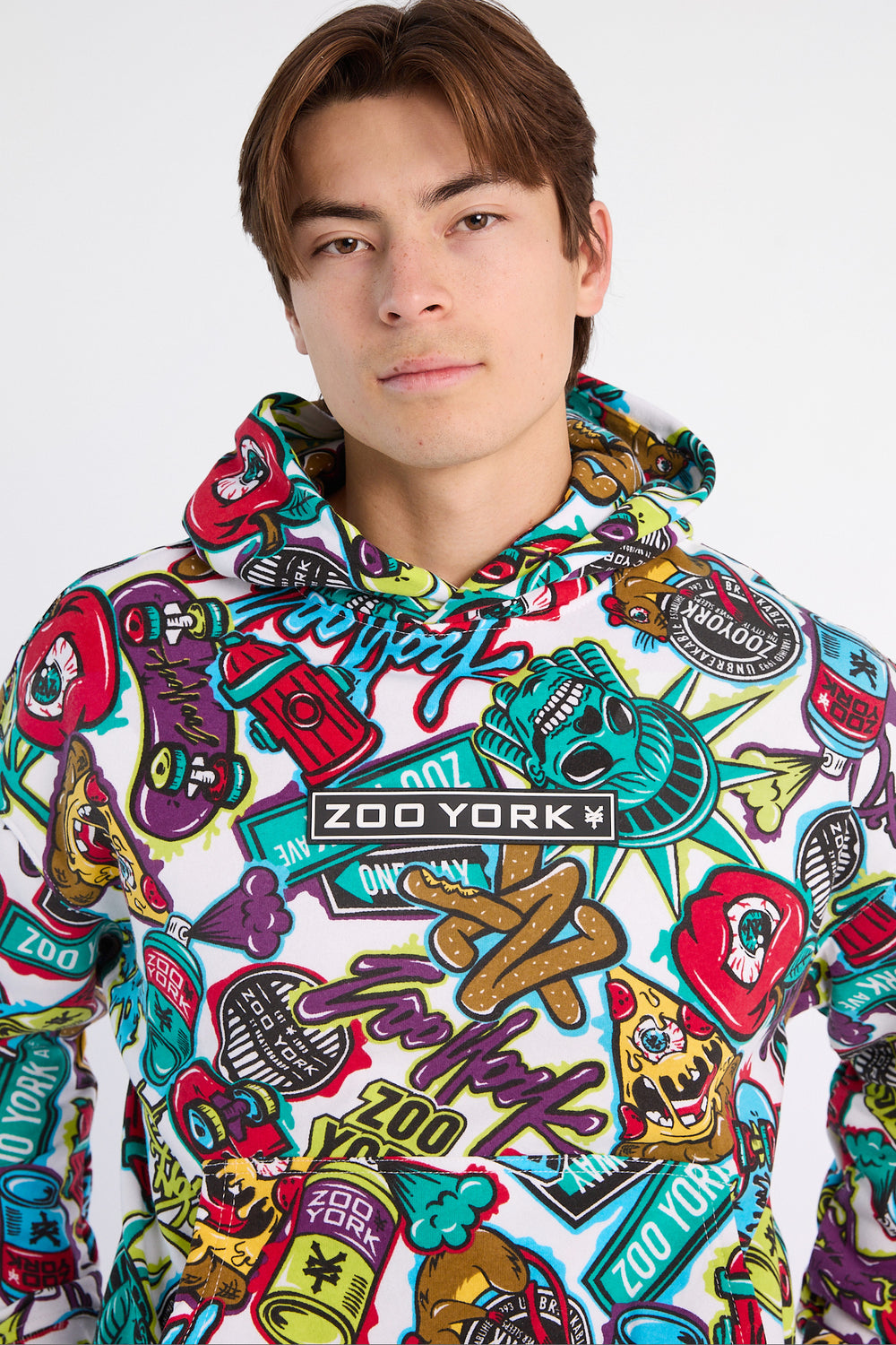 Zoo York NY Graffiti Print Hoodie Zoo York NY Graffiti Print Hoodie