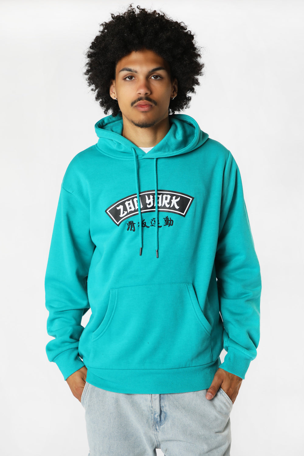Zoo York Unisex Japan Logo Hoodie Ocean Blue
