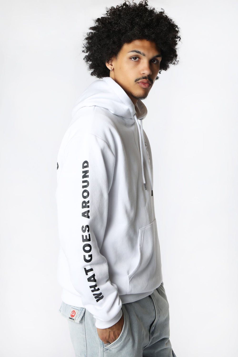 Arsenic Mens Yin Yang Hoodie White