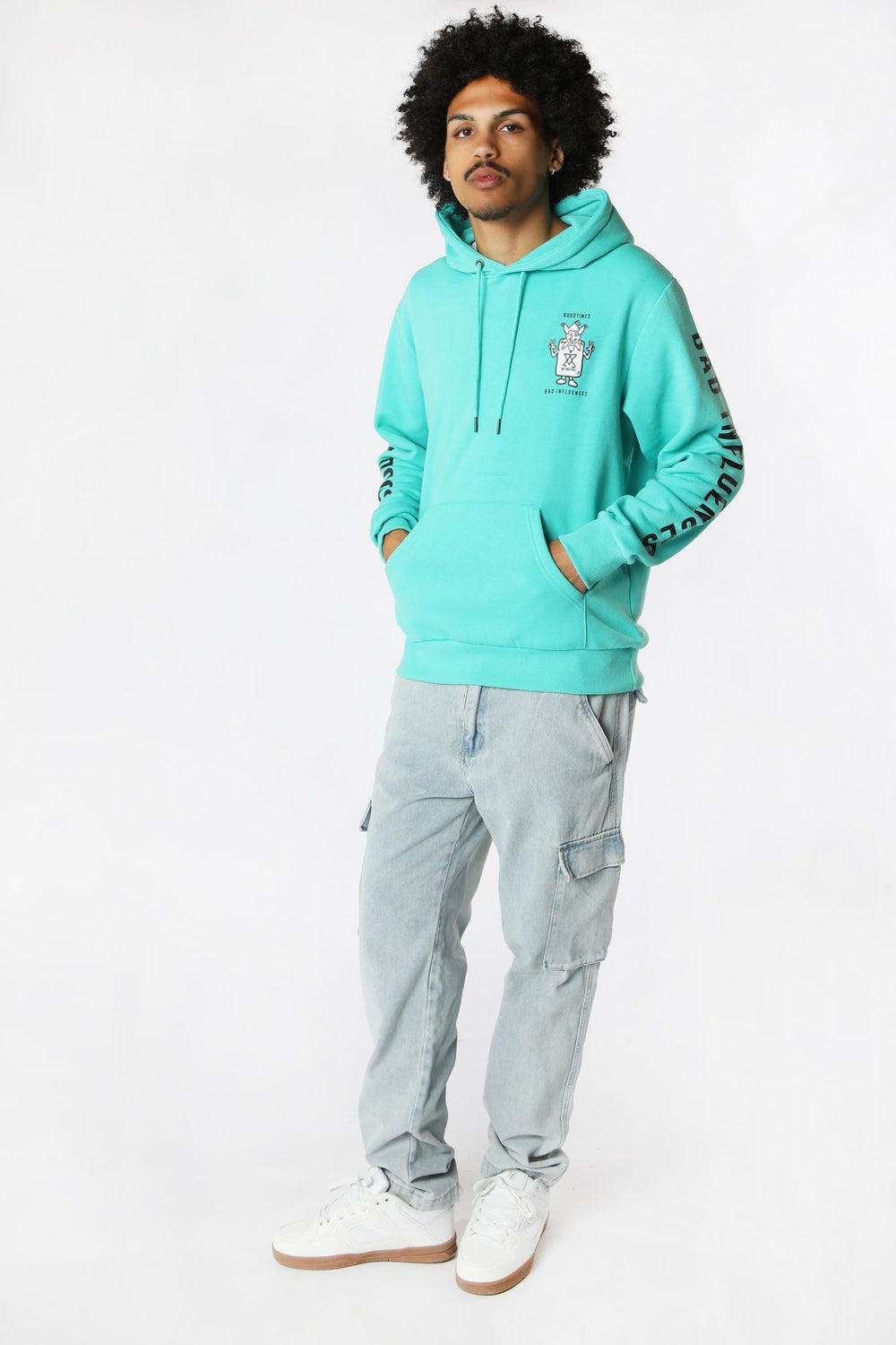 Haut à Capuchon Good Times Arsenic Homme Turquoise