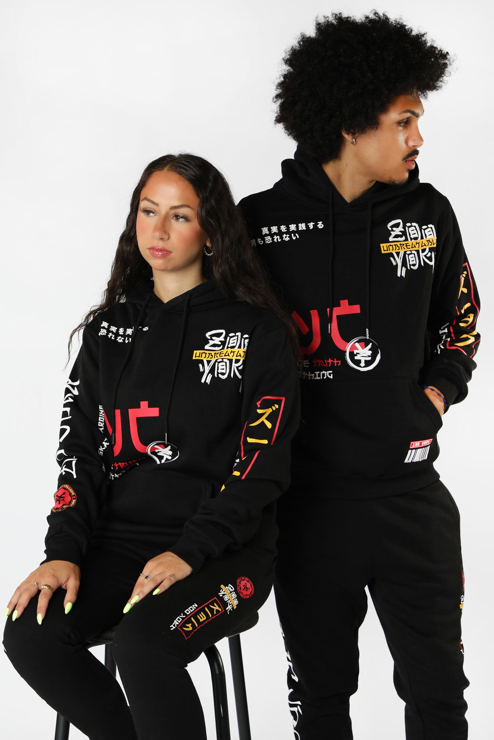 Zoo York Unisex Kanji Graphic Hoodie Black