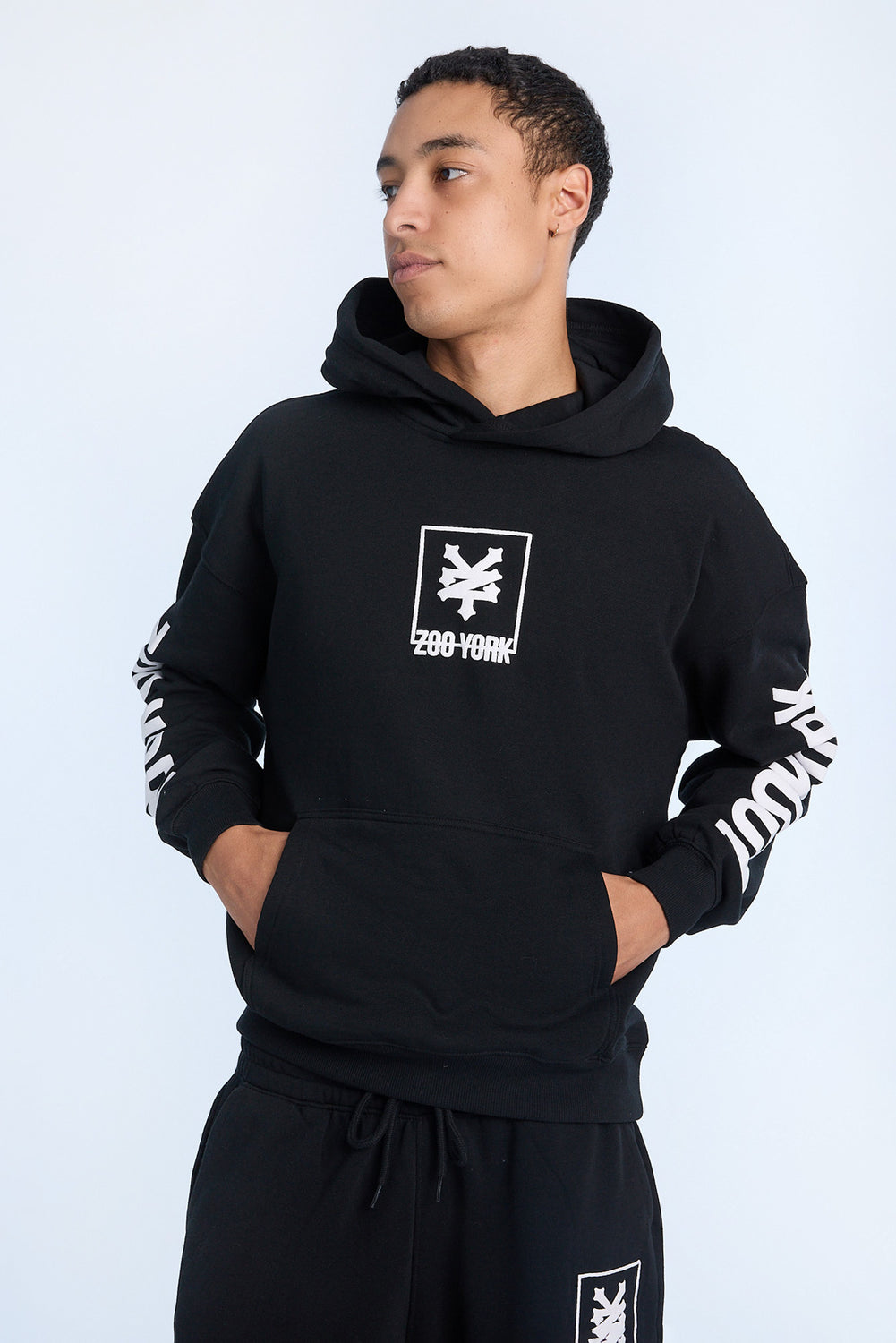 Haut à capuchon imprimé logo carré Zoo York homme Haut à capuchon imprimé logo carré Zoo York homme