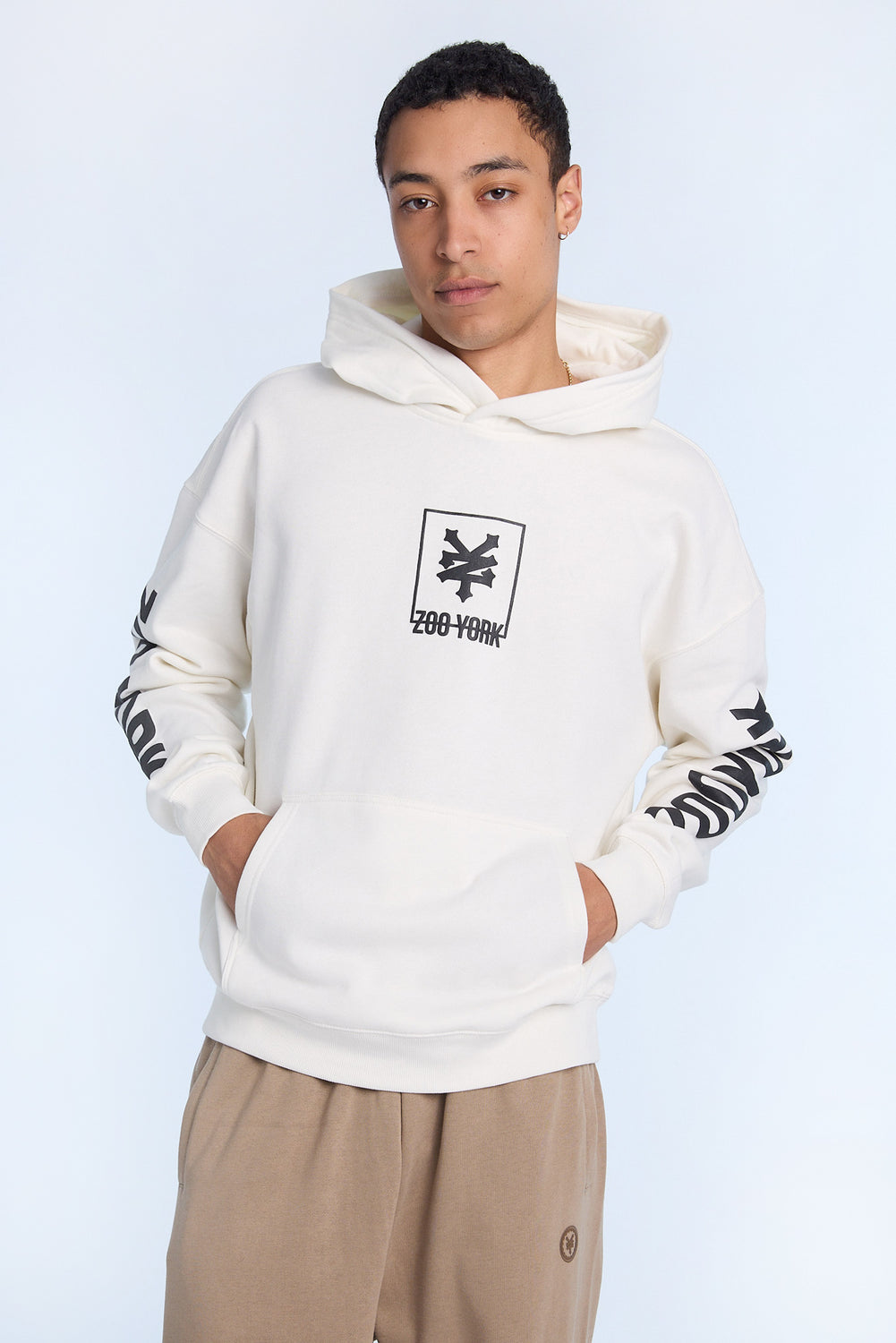 Haut à capuchon imprimé logo carré Zoo York homme Haut à capuchon imprimé logo carré Zoo York homme