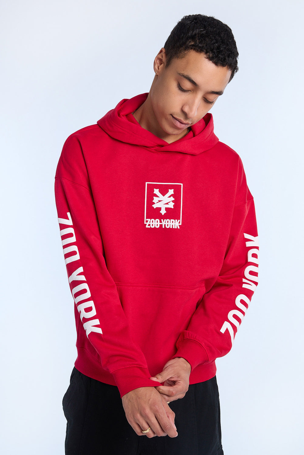 Haut à capuchon imprimé logo carré Zoo York homme Haut à capuchon imprimé logo carré Zoo York homme