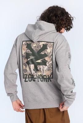 Haut à capuchon camouflage arbres Zoo York homme