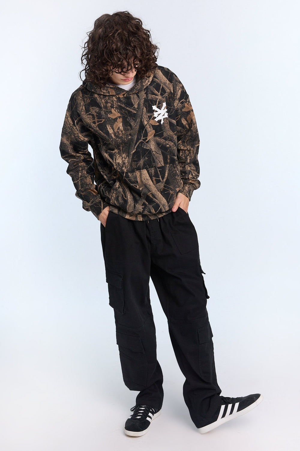 Zoo York Mens Tree Camo Boxy Hoodie Zoo York Mens Tree Camo Boxy Hoodie