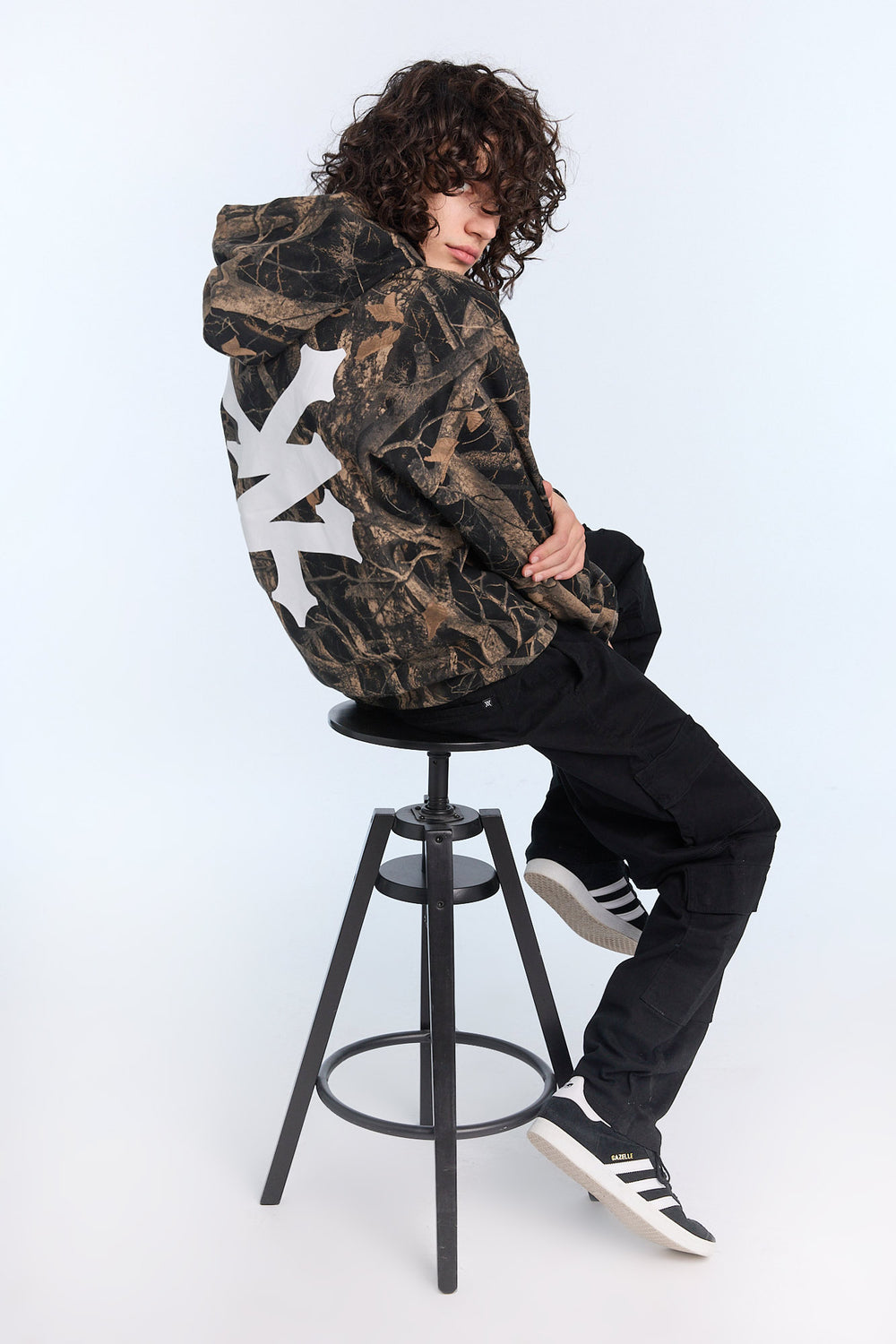 Zoo York Mens Tree Camo Boxy Hoodie Zoo York Mens Tree Camo Boxy Hoodie