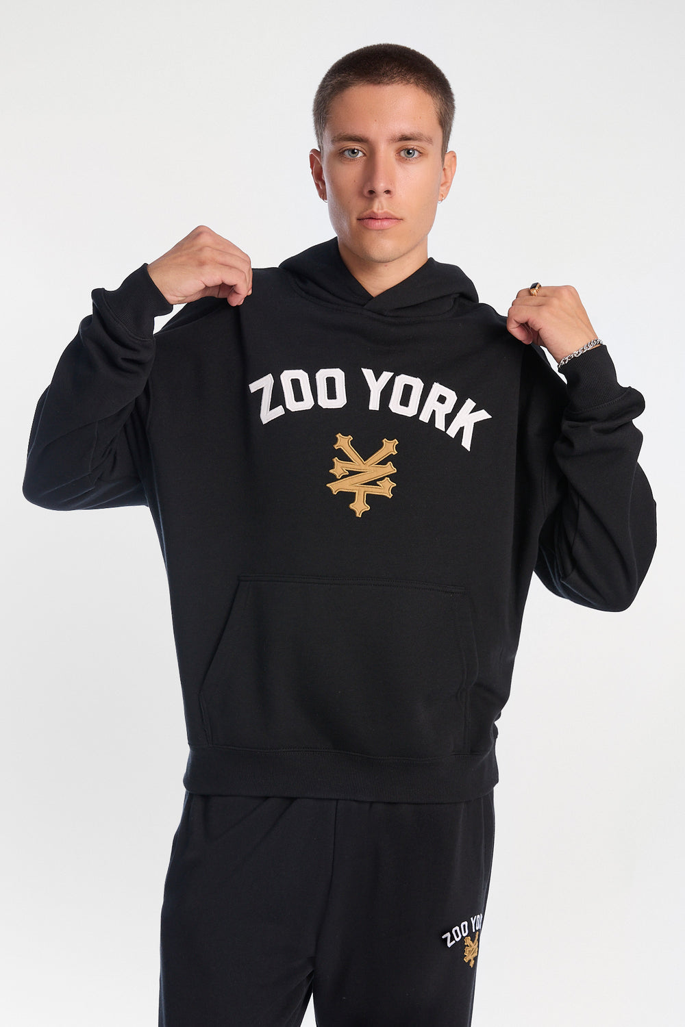 Zoo York Embroidered Logo Boxy Hoodie Zoo York Embroidered Logo Boxy Hoodie