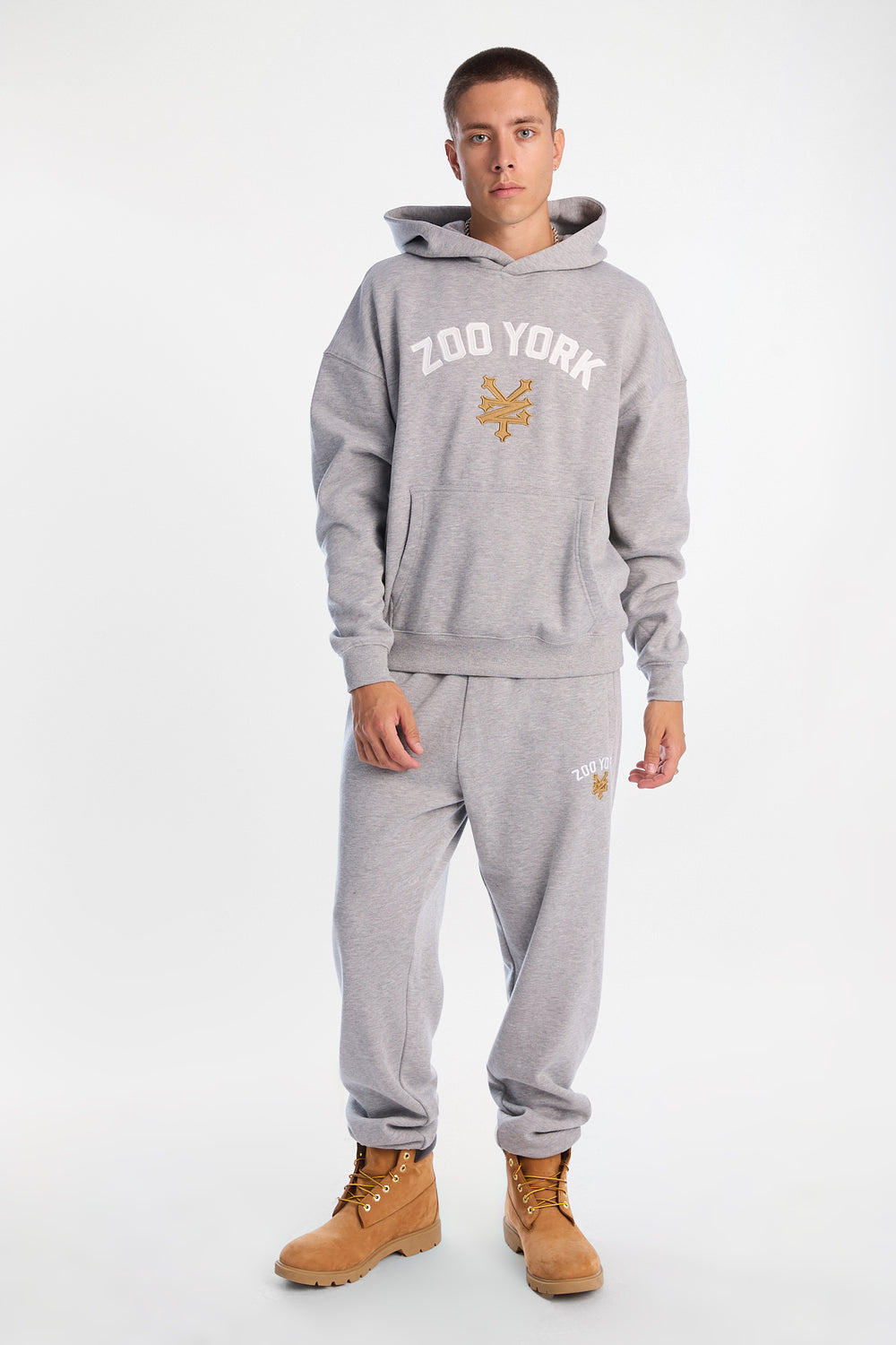 Zoo York Embroidered Logo Boxy Hoodie Zoo York Embroidered Logo Boxy Hoodie