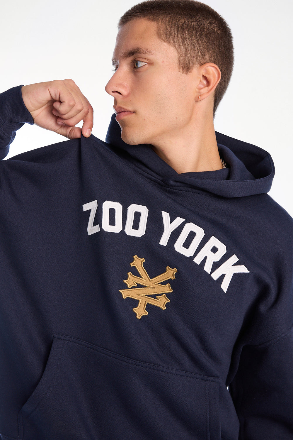 Zoo York Embroidered Logo Boxy Hoodie Zoo York Embroidered Logo Boxy Hoodie