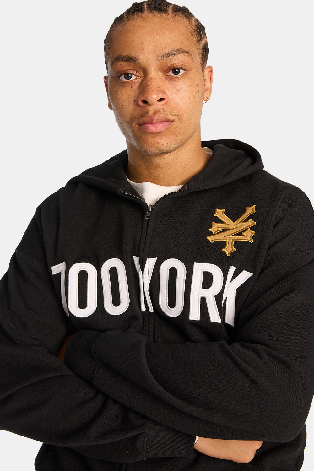 Zoo York Embroidered Zip-Up Hoodie Zoo York Embroidered Zip-Up Hoodie