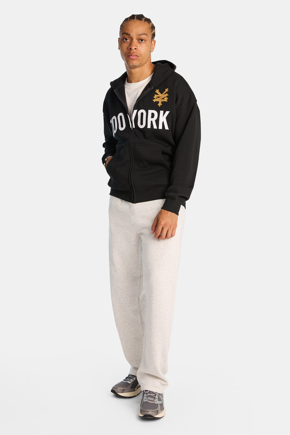 Zoo York Embroidered Zip-Up Hoodie Zoo York Embroidered Zip-Up Hoodie