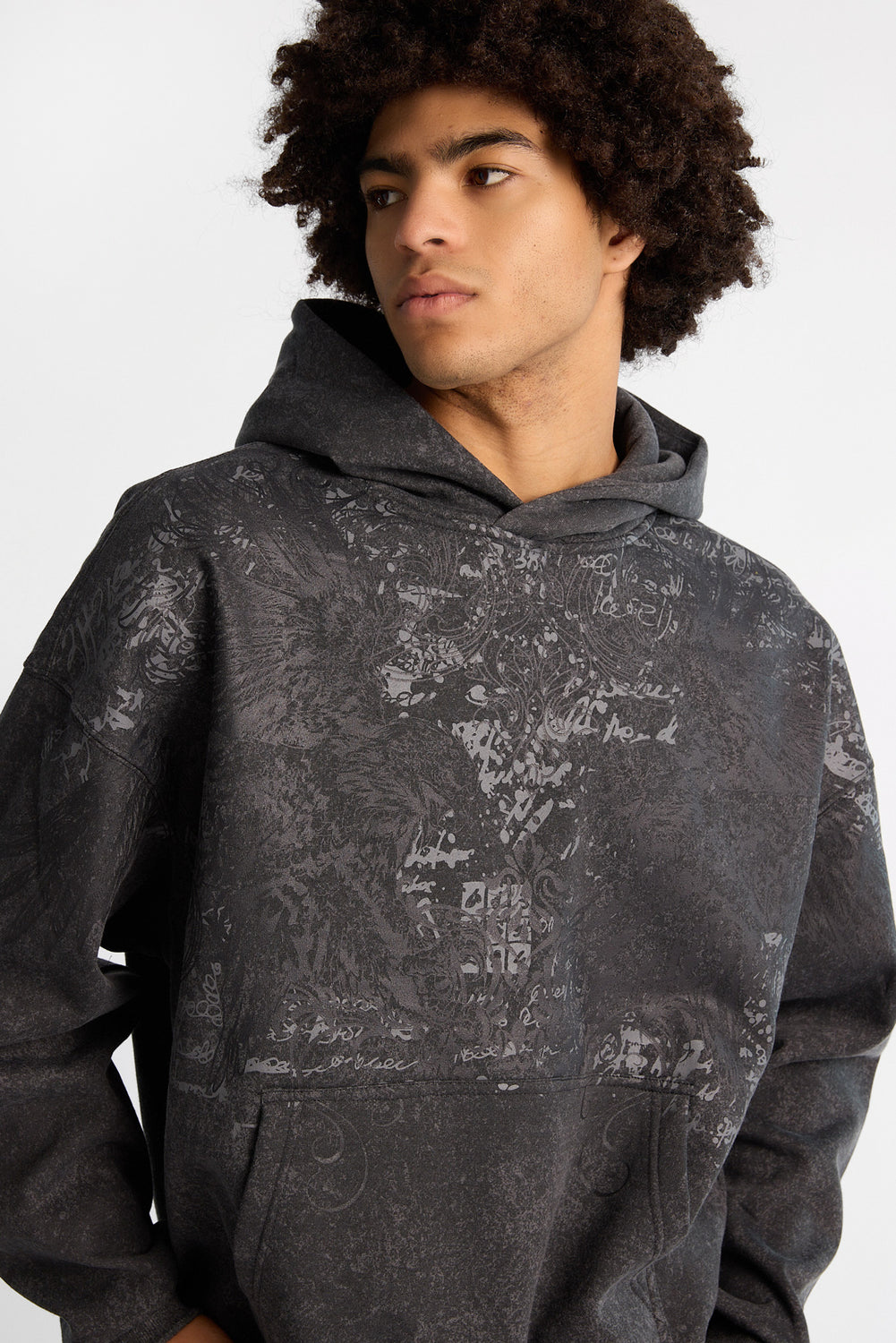 Arsenic Eagle Graphic Washed Boxy Hoodie Arsenic Eagle Graphic Washed Boxy Hoodie