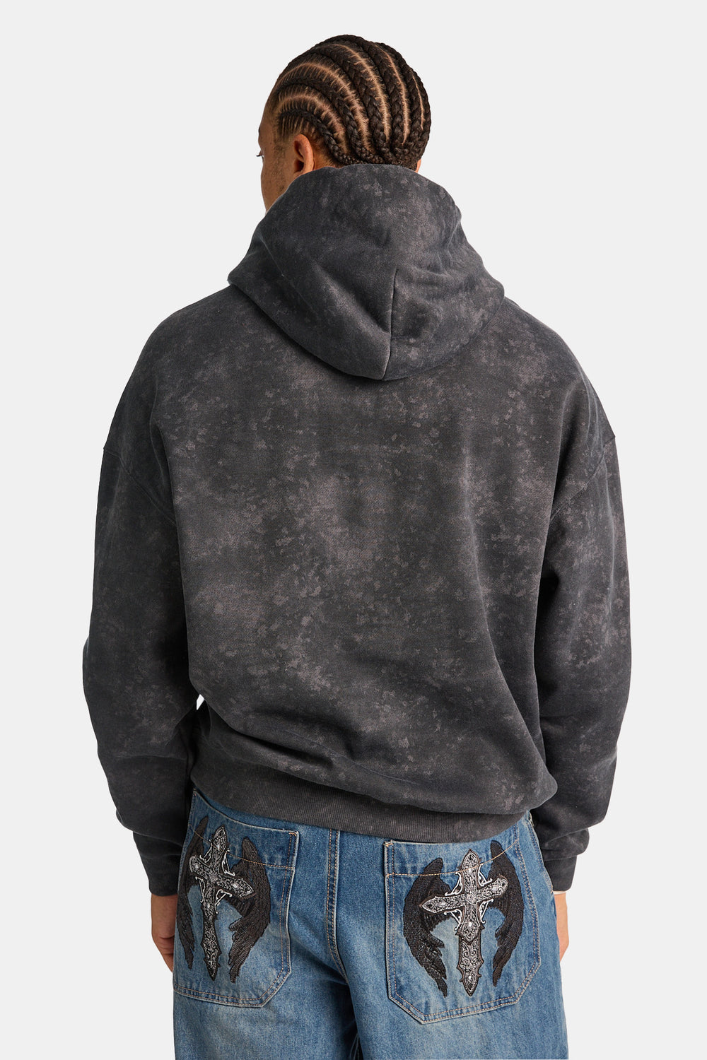 Arsenic Cross Washed Boxy Hoodie Arsenic Cross Washed Boxy Hoodie