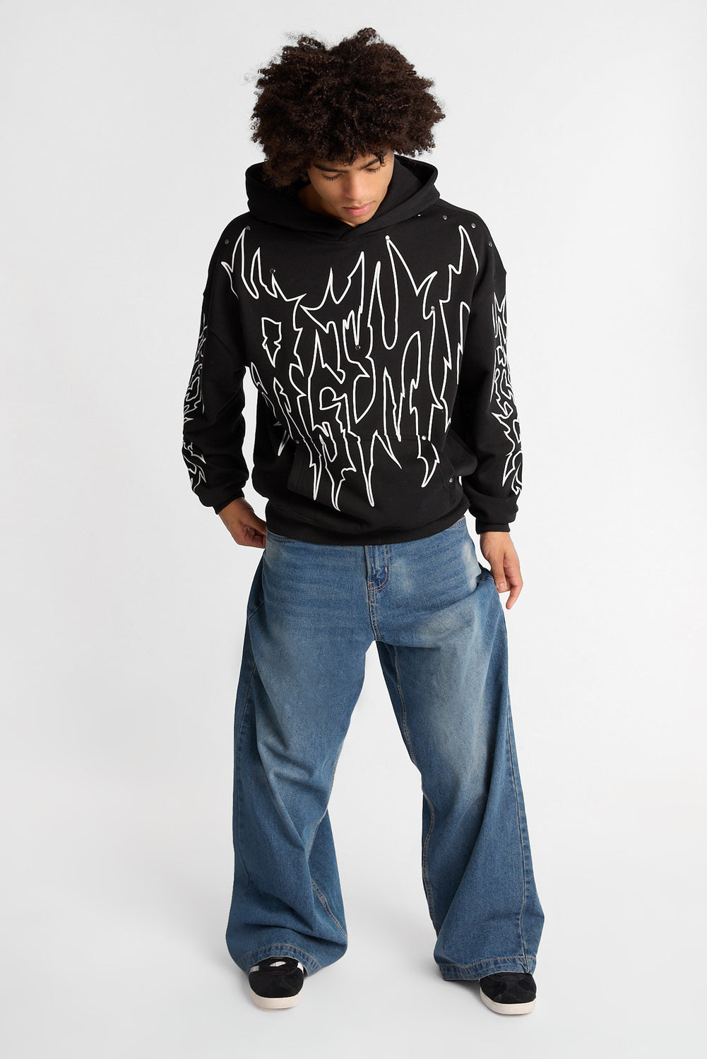 Arsenic Graphic Studded Boxy Hoodie Arsenic Graphic Studded Boxy Hoodie