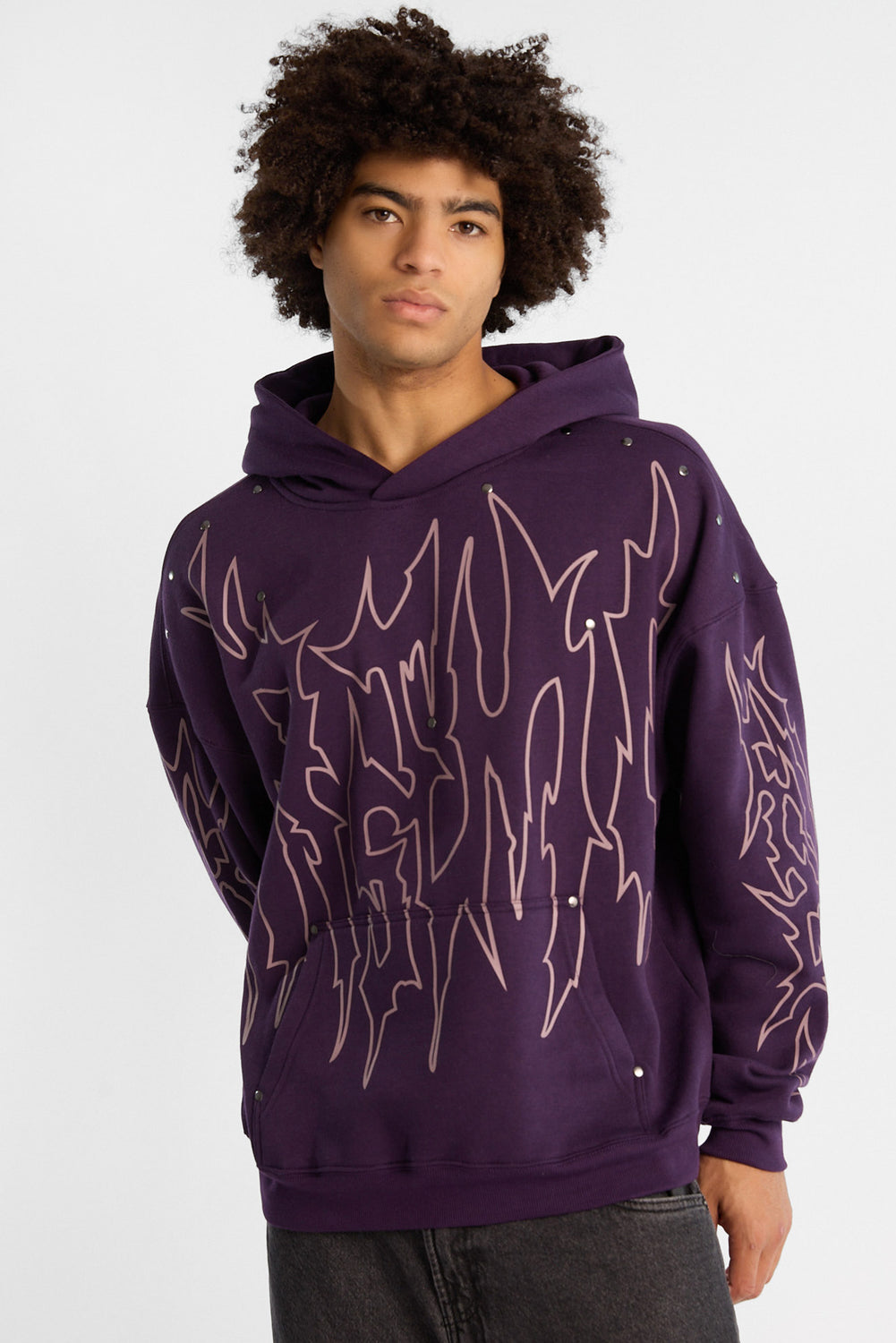 Arsenic Graphic Studded Boxy Hoodie Arsenic Graphic Studded Boxy Hoodie