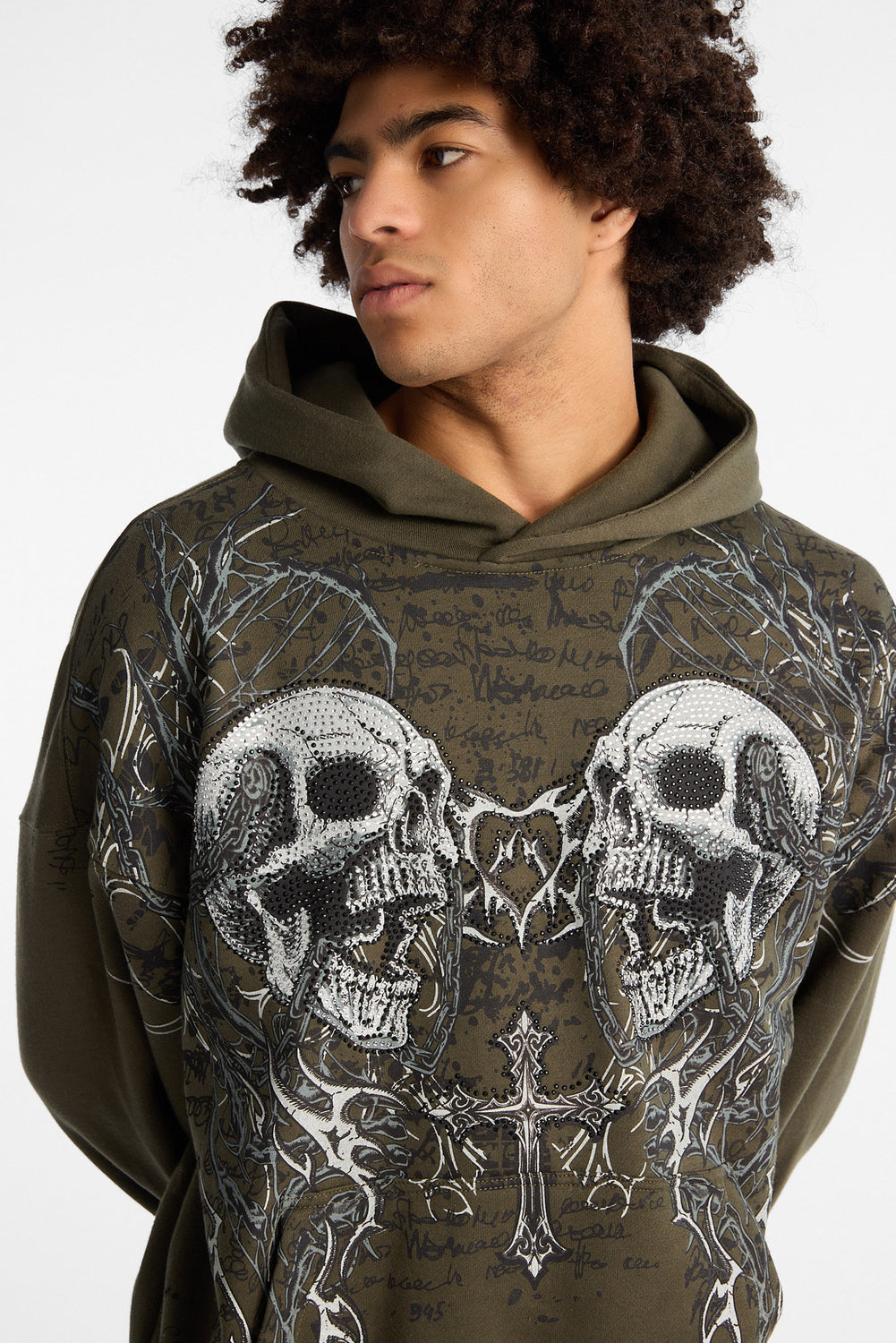 Arsenic Skull Rhinestone Boxy Hoodie Arsenic Skull Rhinestone Boxy Hoodie