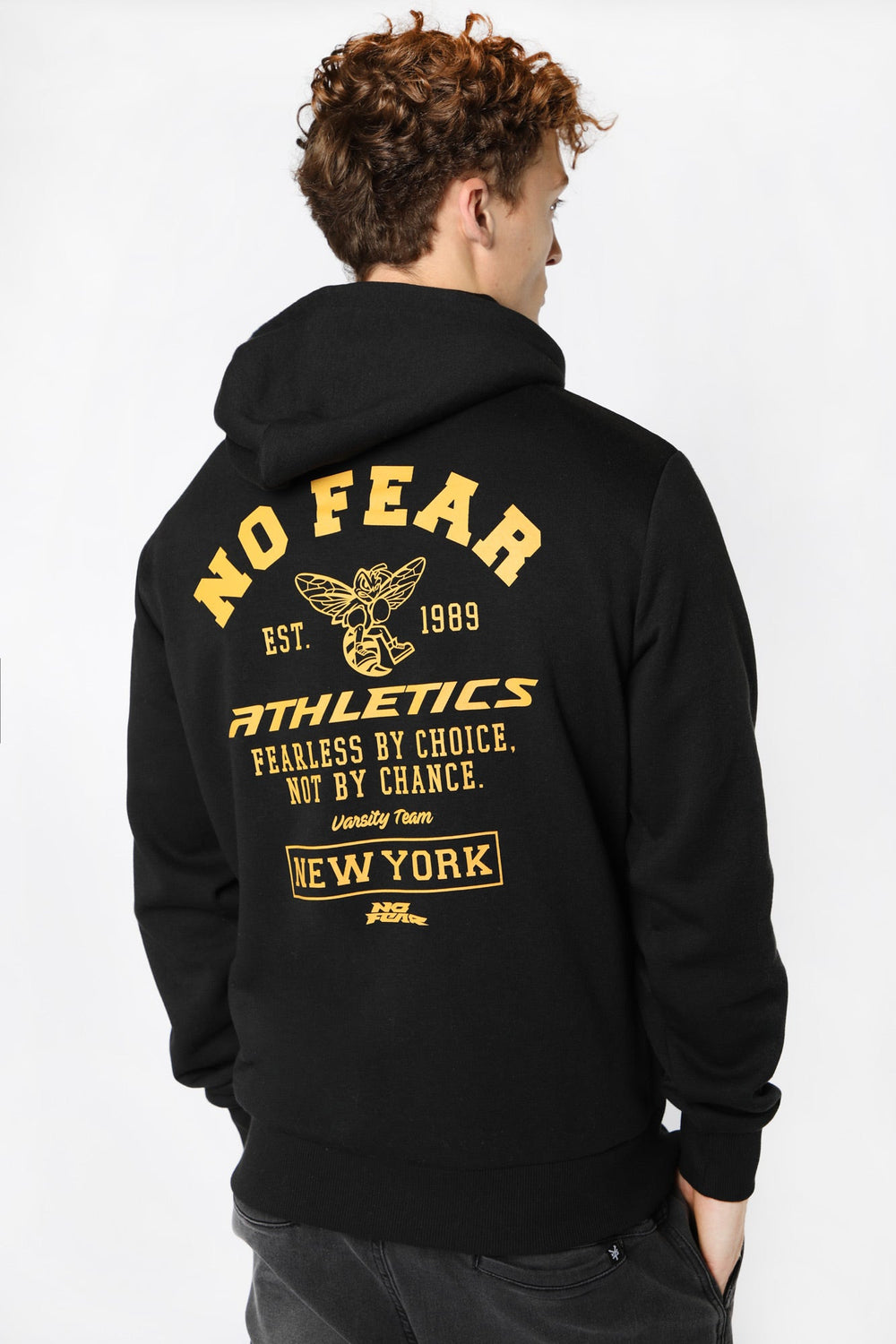 No Fear Mens Athletics Hoodie Black